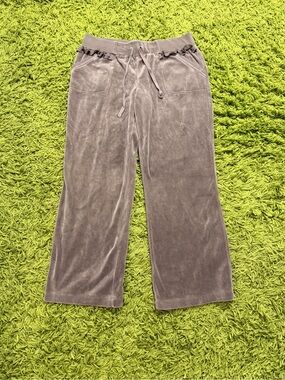 Wide-Leg Velour Lounge Pants - Taupe